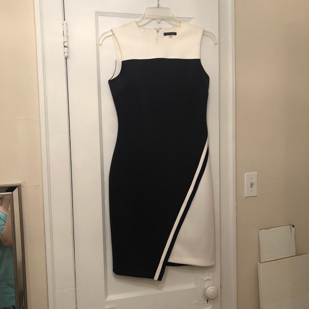 Contrast Color Block Asymmetrical Pencil Dress - image 3